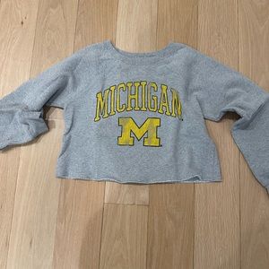 Kids Retro Brand cropped Michigan sweatshirt - size M